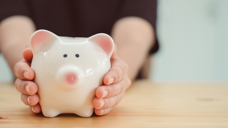 pain free ways to save cash money piggy bank budget notes coins coke bottle