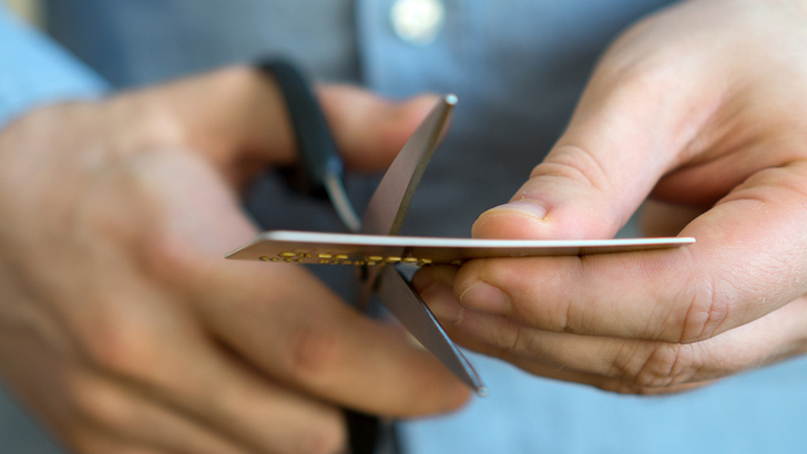 cutting up credit card closing credit cards divorce