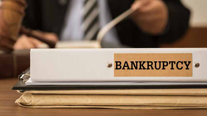 declaring bankruptcy