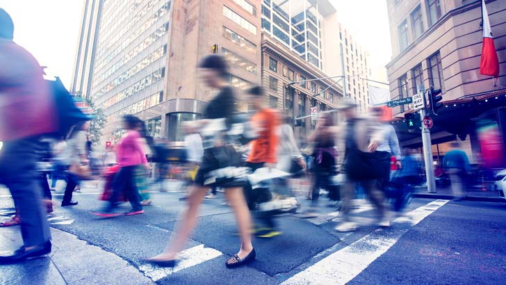 city pedestrians traffic