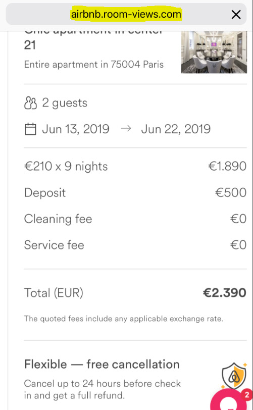 airbnb scam clone