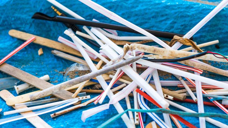The most obvious items to refuse are plastic shopping bags, packaging, straws and disposable coffee cups.