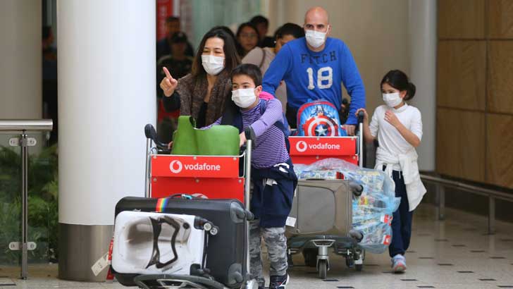 flight from wuhan arrives in sydney coronavirus travel