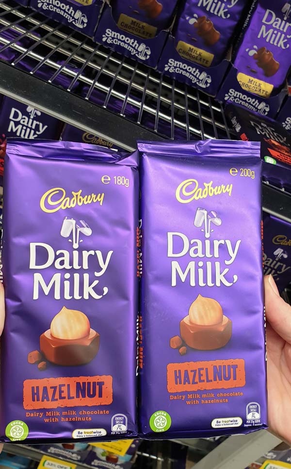 cadbury family block of chocolate shrinkflation via reddit