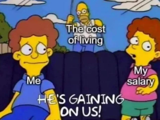cost of living the simpsons meme