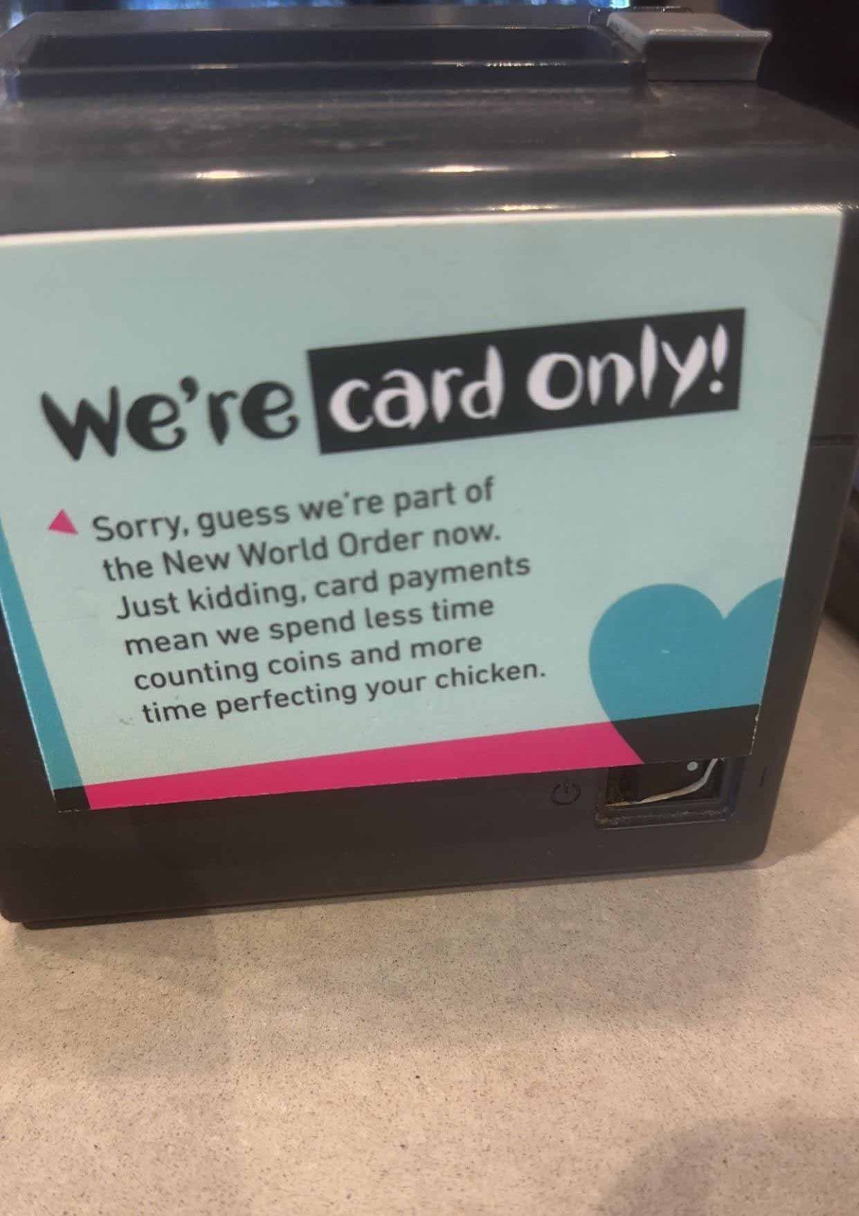 nandos no longer accepting cash