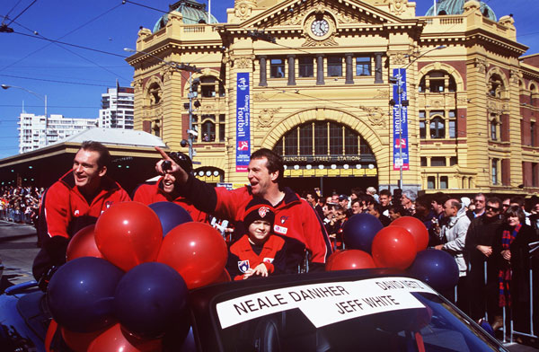 Neale Daniher taking part in the AFL Grand Final parade in 2000.