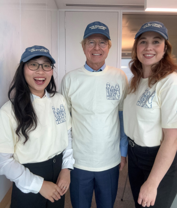 Passion project... Diana Mousina hopes to make economics more appealing to the general public with the help of the AMP Econosights Instagram page. Opposite from left to right, My Bui, Shane Oliver and Diana Mousina.